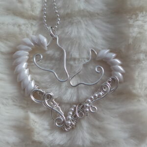 Double Horse Heart Pendant