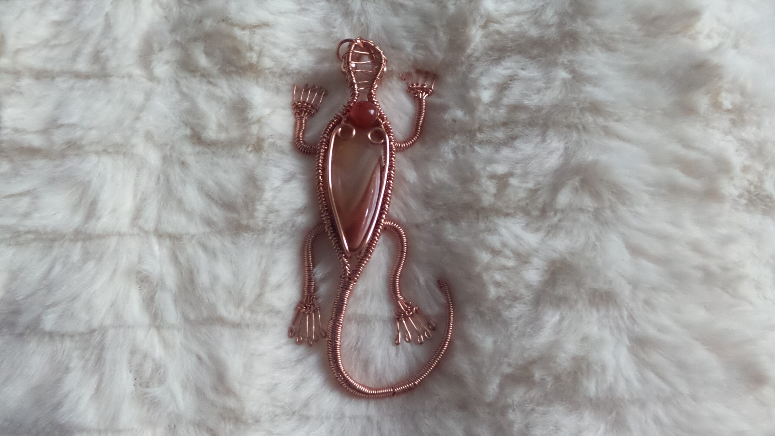Copper Newt Pendant