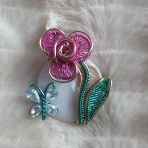 Flower and Butterfly Pendant