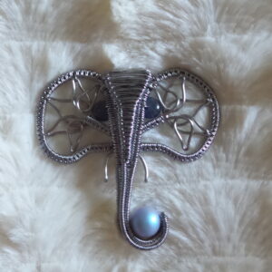 Grey Elephant Pendant